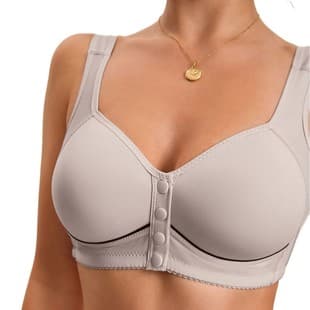 Cross-border Hot Selling Front Closure Middle-aged and Elderly Mother Bra Breathable Bra Push-up Anti-sagging Sports Comfort Bra