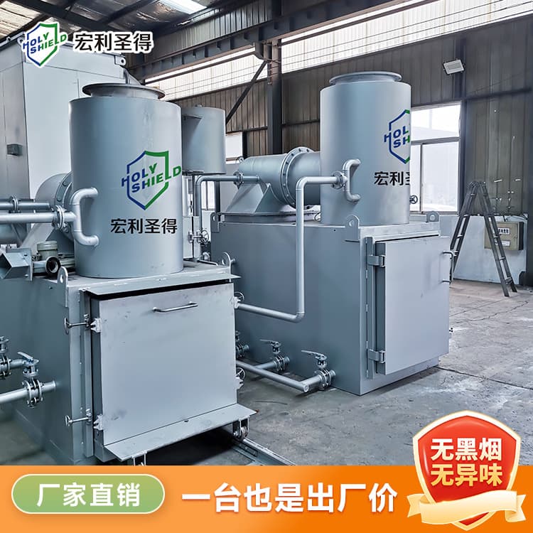 Large Samoyed dog funeral crematorium, smokeless and odorless, custom pet incinerator, animal cremation equipment.