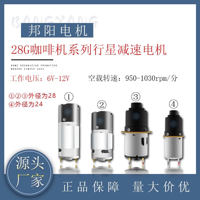 28G Coffee Machine Series Planetary Gear Reduction Motor DC6-12V High Speed Strong Magnet Silent Factory Direct