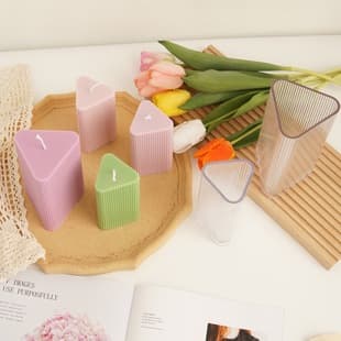 Fine Tooth Triangular Plastic Acrylic Candle Mold, Handmade DIY Scented Candle Creative Decoration Mold
