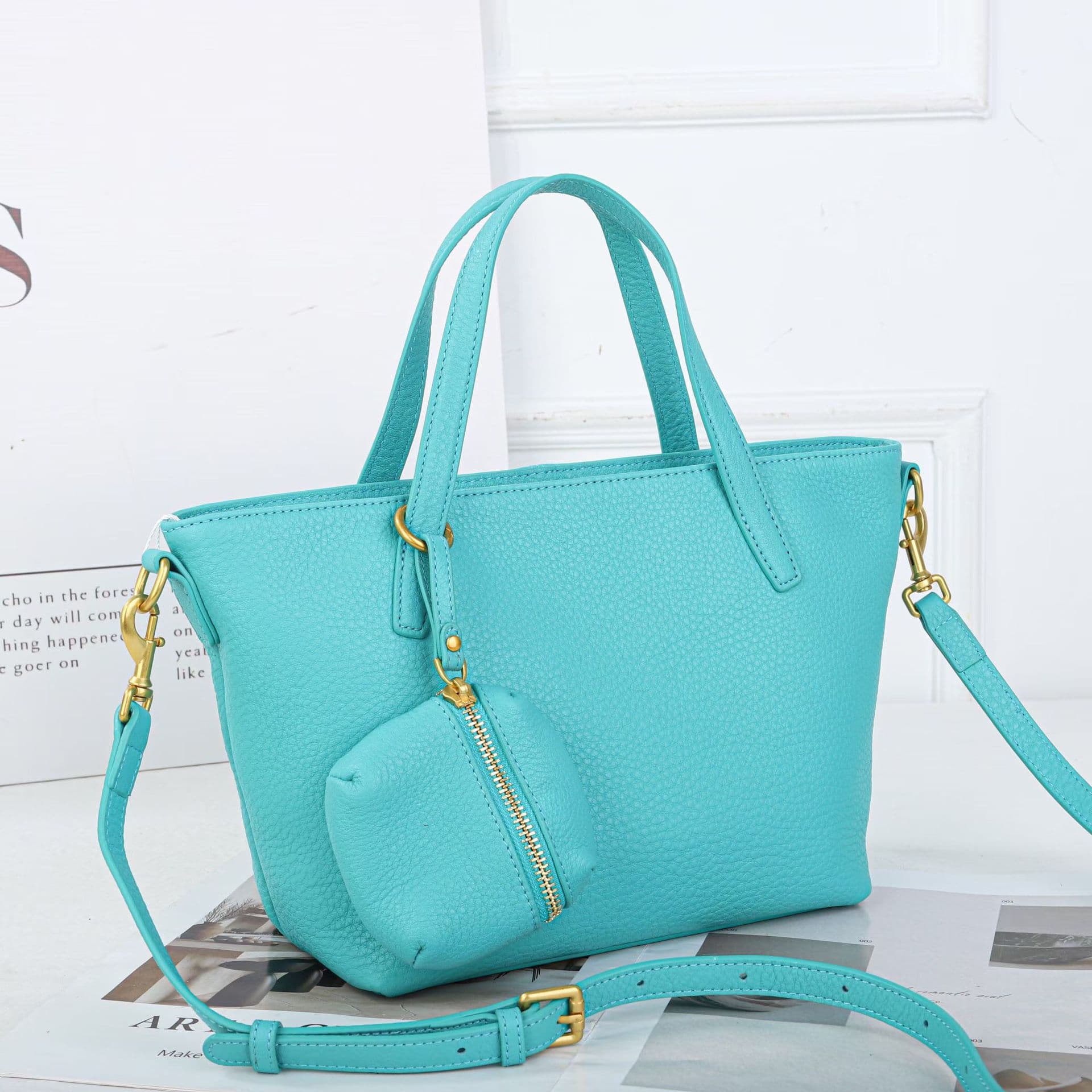 Top-grain cowhide handbag Genuine leather women's handbag manufacturers