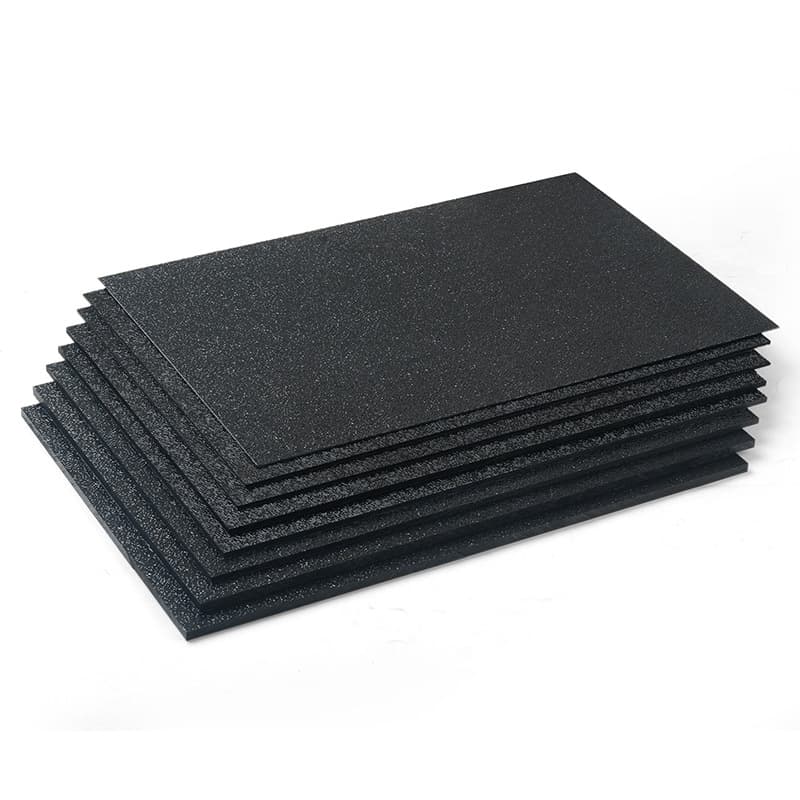 Black ABS matte sheet with coarse grain, orange peel texture, lychee pattern, automotive grain, white model addition