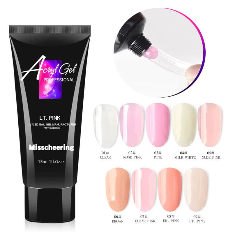 Nail Extender Gel 15ml/60ml Crystal Quick Nail Extender Gel UV Phototherapy Gel Nail Phototherapy Gel