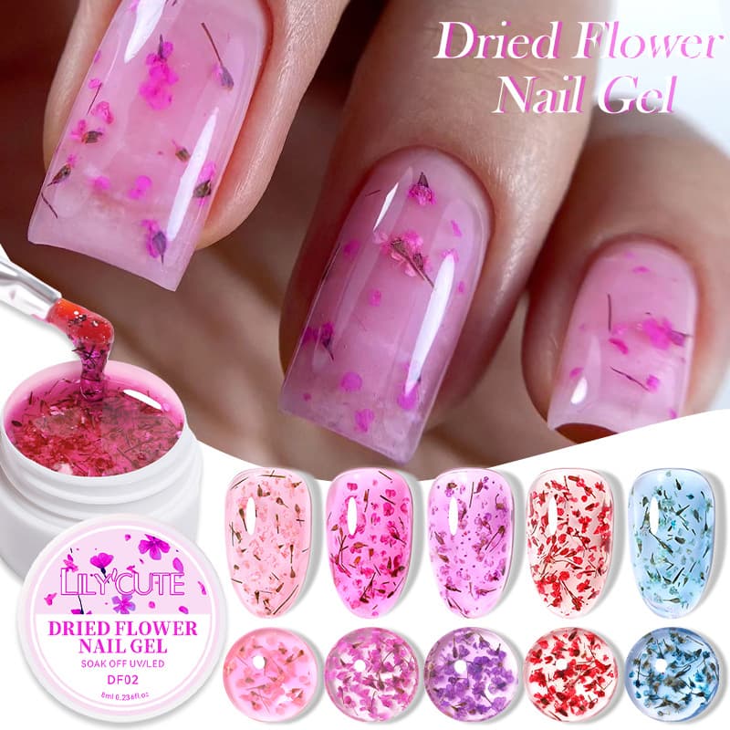 Cross-border new crystal functional glue nail polish glue dried flower glue transparent flower fairy series phototherapy glue wholesale