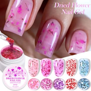 Cross-Border New Crystal Function Gel Nail Art Nail Gel Dried Flower Gel Transparent Flower Fairy Series UV Gel Wholesale