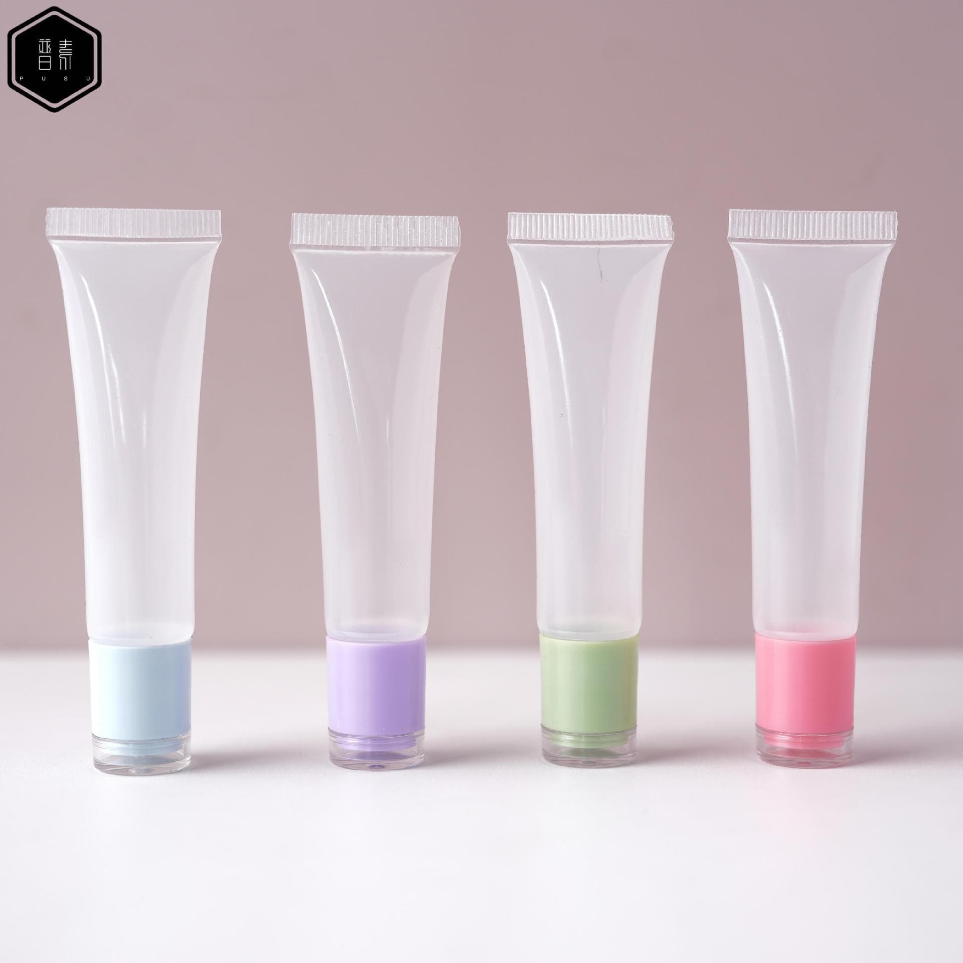 In-stock 10ml/15ml transparent lip gloss tube, cosmetic tube for lip gloss, lip oil, slanted mouth squeeze tube decanting bottle