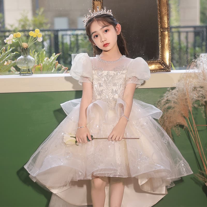 Children's Evening Dress Little Girl Birthday Party Princess Dress Girl Little Host Piano Competition Dress Elegant