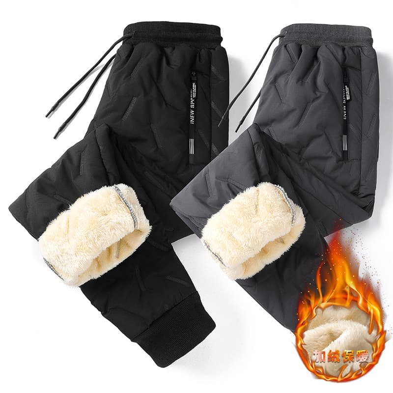 Men's Winter Cotton Pants Sports Fleece New Trousers Thickened Warm Versatile Outdoor Fleece Pants