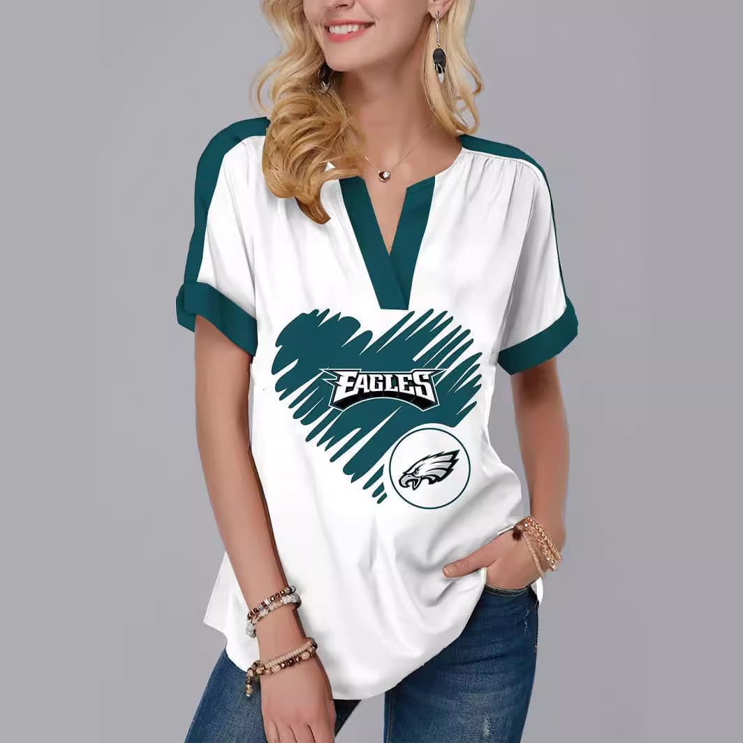 Overseas Amazon EU/US Cross-border Printed T-shirt Hoodie American Style Ins Summer Football Rugby Women's Top