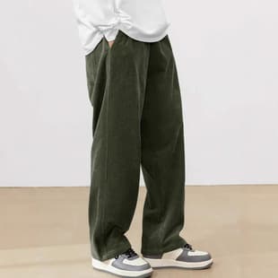Men's Autumn and Winter Loose Wide-Leg Pants, Draped Casual Pants, Japanese Simple Solid Color Trendy Cargo Pants