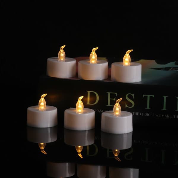 Electronic Tea Light LED Night Light, Simulated Candle Light for Birthday, Christmas, and Holiday Atmosphere Decoration