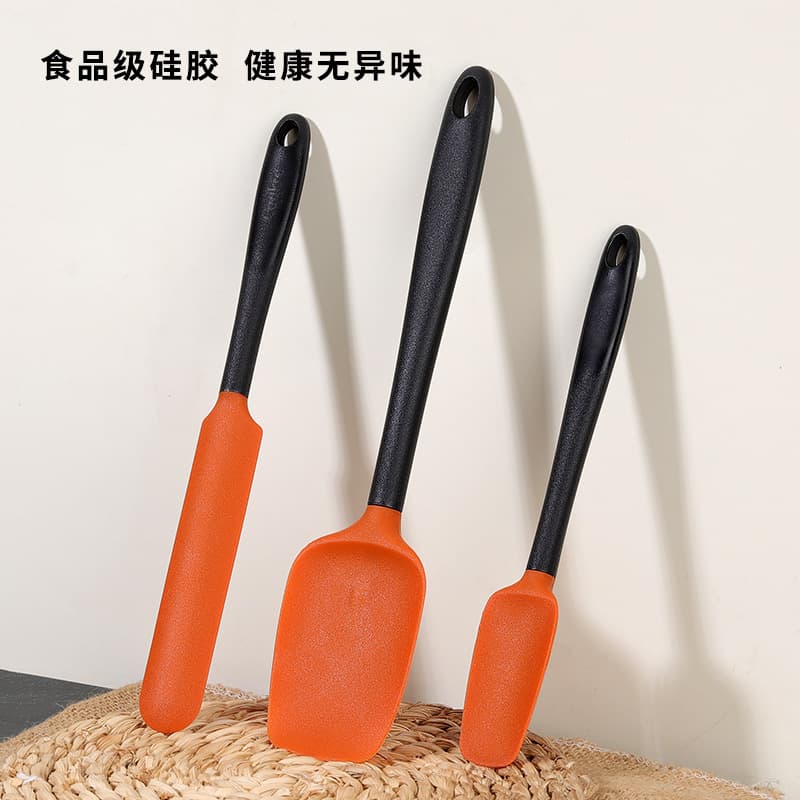 Amazon Best Seller High-Temperature Resistant Silicone 3-Piece Spatula Kitchenware Baking Spatula Set Silicone Cake Icing Spatula