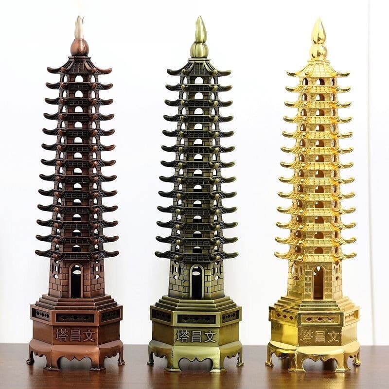 Pure Copper Wenchang Pagoda: Thirteen, Nine, or Seven-Tier All-Brass for Student Bedroom Desk