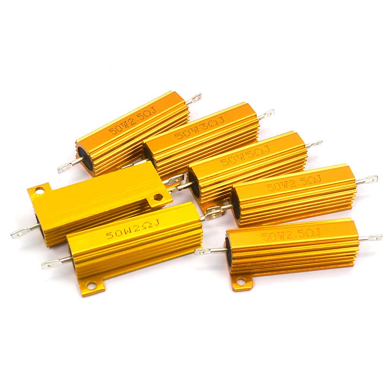 3YV54TF1RX24-50W Aluminum Shell High Power Resistor 0.1/0.5/1/50/100 Ohm 2K Heat Dissipation