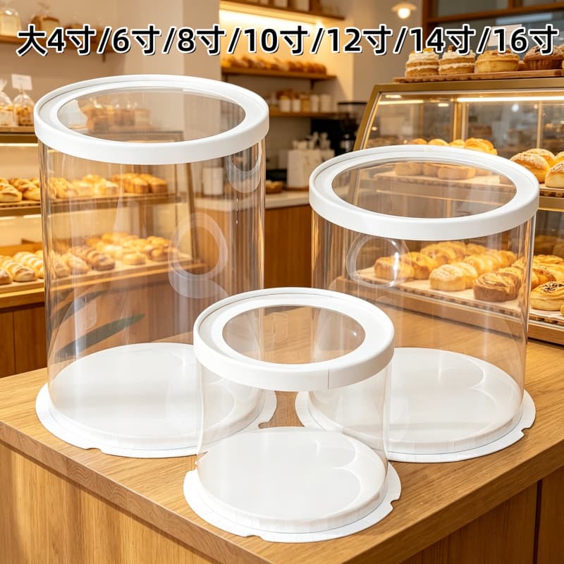 Manufacturer's Round Cake Box 10inch 12inch Transparent Round Cake Paper Box Packaging Box Large Size Hot Stamping Free Shipping