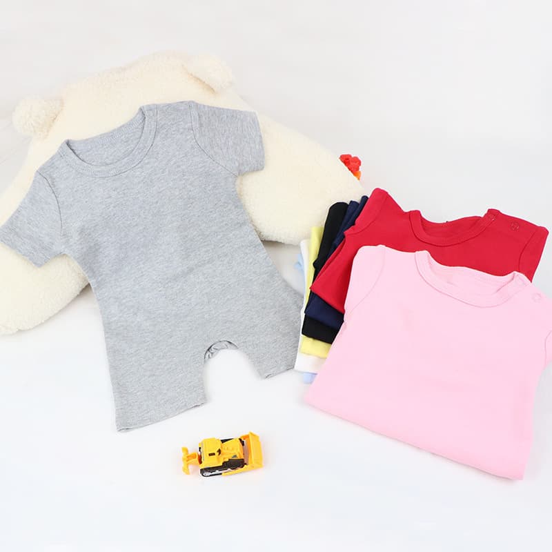 Baby Cotton Short Sleeve Shorts Bodysuit Romper Onesie Frog Suit