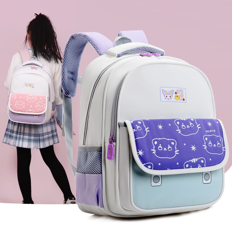 New Children's Schoolbag Cartoon Small Fresh and Cute Pink Girl First Grade Lightweight Spine Protection Backpack