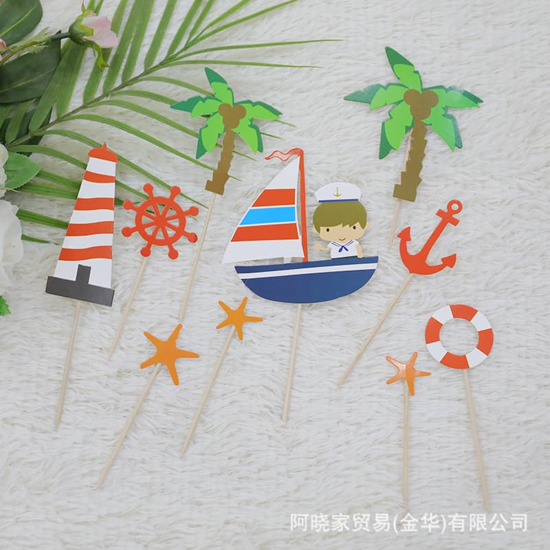 Kids Cartoon Birthday Cake Decoration Topper Cartoon Unicorn Wings Theme Topper Baking Cake Decoration
