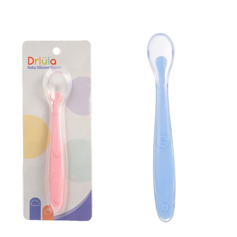Duoladobu All-Silicone Baby Soft Spoon Infant Silicone Feeding Spoon Flexible Spoon Silicone Spoon 6061