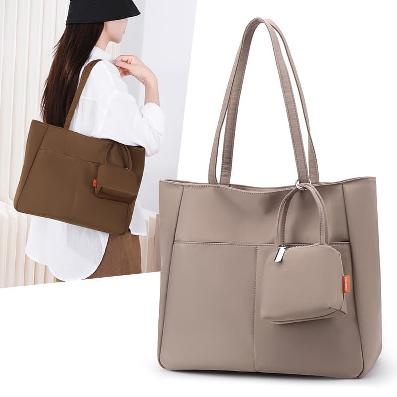 Cross-border Nylon Tote Bag Large Capacity Water-Repellent Handbag Commuter Minimalist Casual Travel Versatile Women's Shoulder Bag