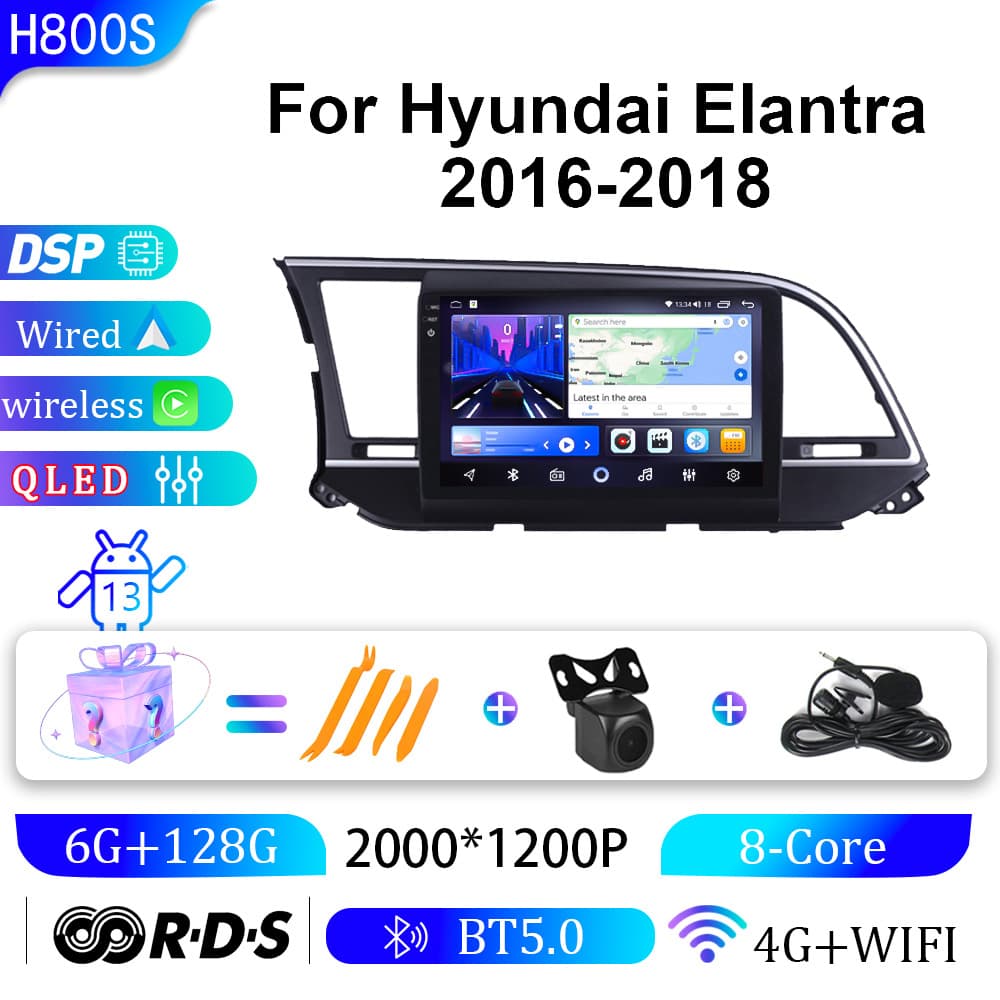 Suitable for Hyundai 16-18 Elantra/Leader car Carplay Android DVD navigation smart audio and video GPS