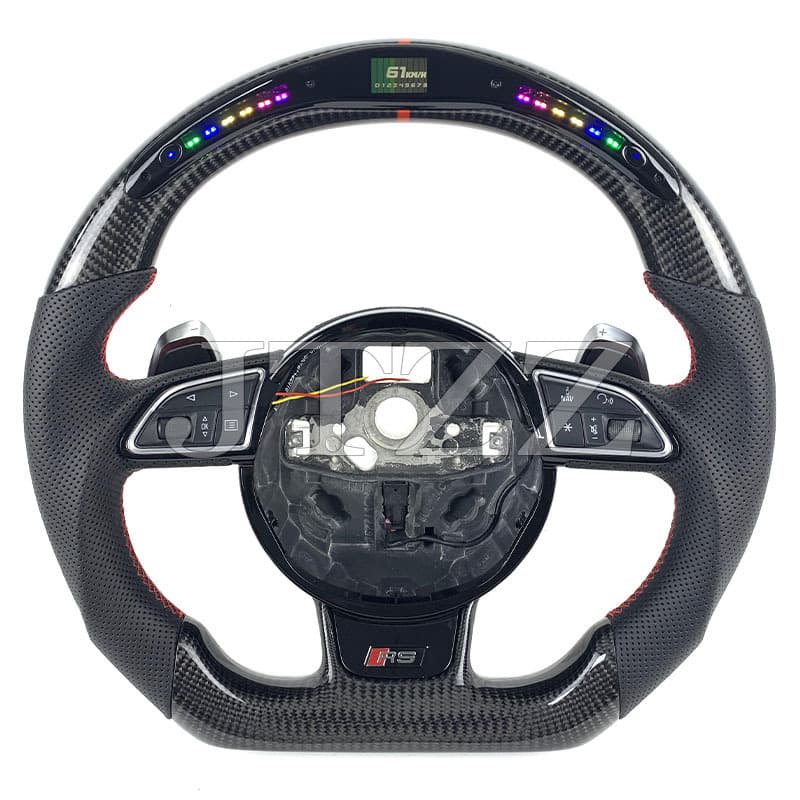 Carbon Fiber Steering Wheel with LED for Audi A4 A5 A6 A7 S4 S5 S6 S7 2010-2015 Car Interior
