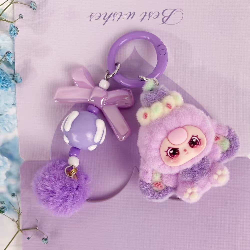 Cartoon Character Dessert Three-Year-Old Car Keychain Backpack Bag Cute Girl Decoration Student Keychain