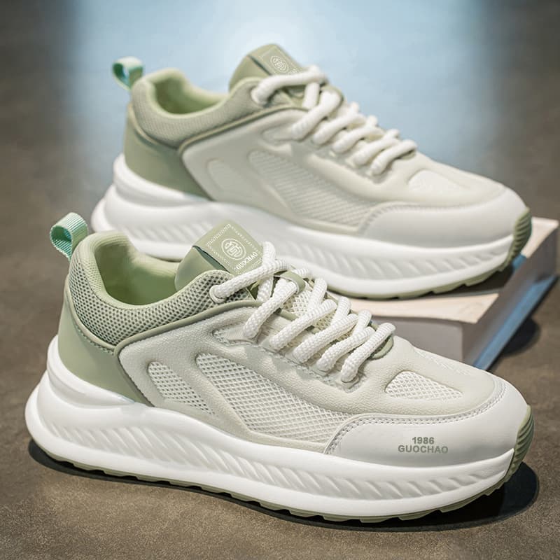 2026 Men's New Spring Breathable Hollow Mesh Shoes Casual Versatile Youth Heightening Running Sports Trendy Shoes