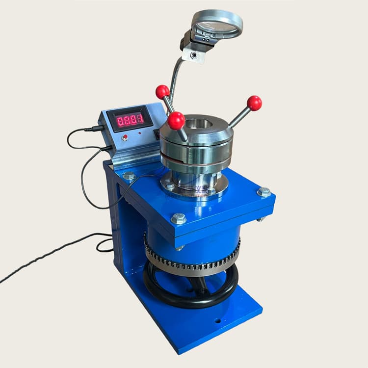 Cupping Test Machine must be zero-calibrated before use; do not rotate lower loading handwheel afterward