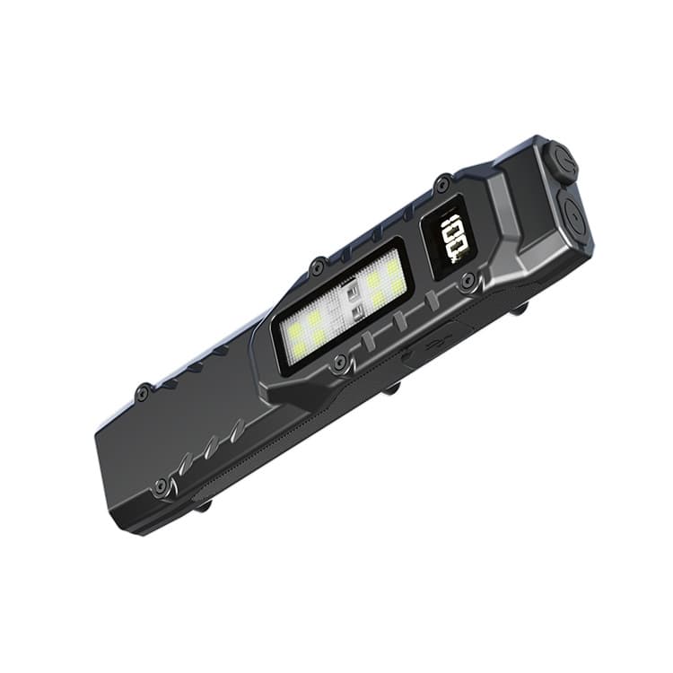 Ruigu Steel Shell Baked Paint Rechargeable Tactical Flashlight UV Purple Light Ultra-Bright Mini Portable Dual-Light Strong EDC Flashlight