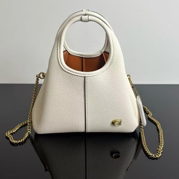 26 New Lana19 Mini Lychee Pattern Basket Bag Versatile Shoulder Crossbody Handbag Chain Bucket Bag for Women