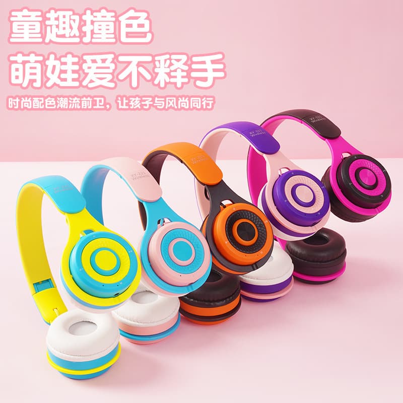 Bluetooth Over-Ear Headphones, New Model, Compatible with Android and Apple Phones and Computers, Foldable, Kids Learning Wireless Bluetooth