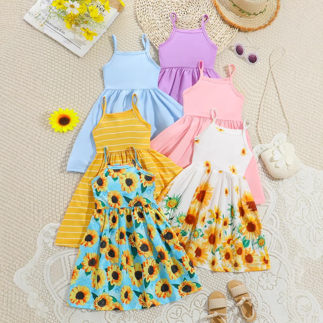 6-Piece Girls Dress Set Girls' Dresses Clothing