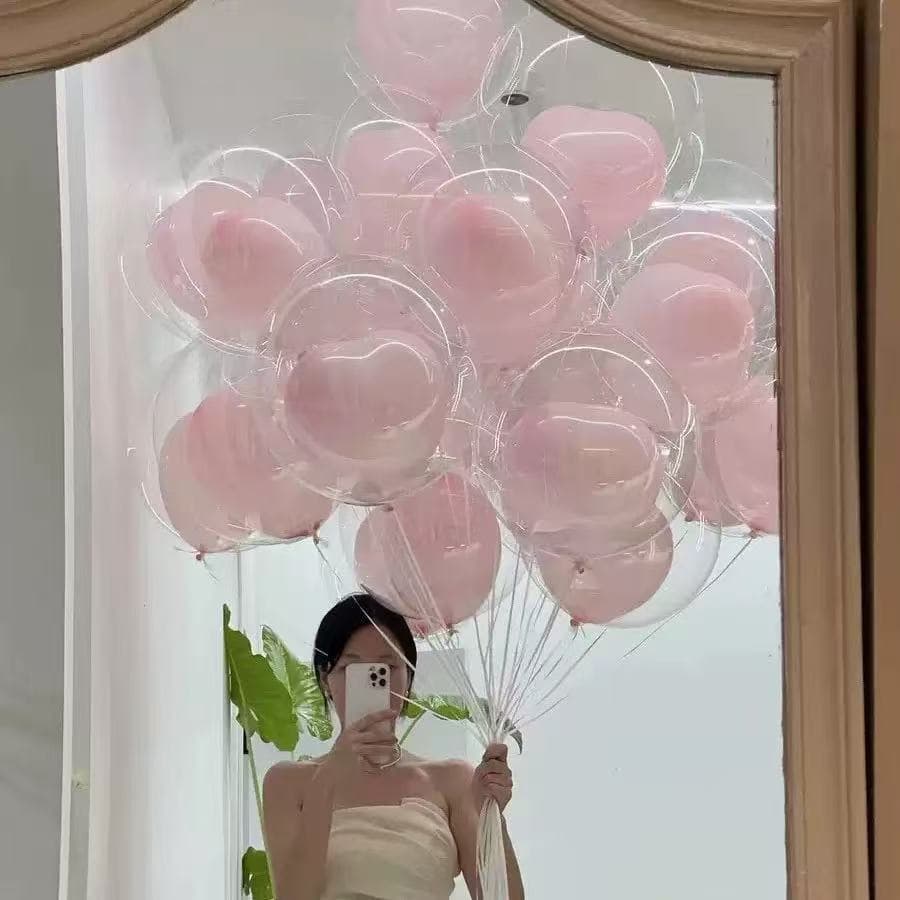 Instagram Celebrity Heart-Shaped Bobo Balloons, New Year's Eve and Qixi Festival Flying Balls, Birthday Decoration Photo Props, Night Market Stall Wholesale