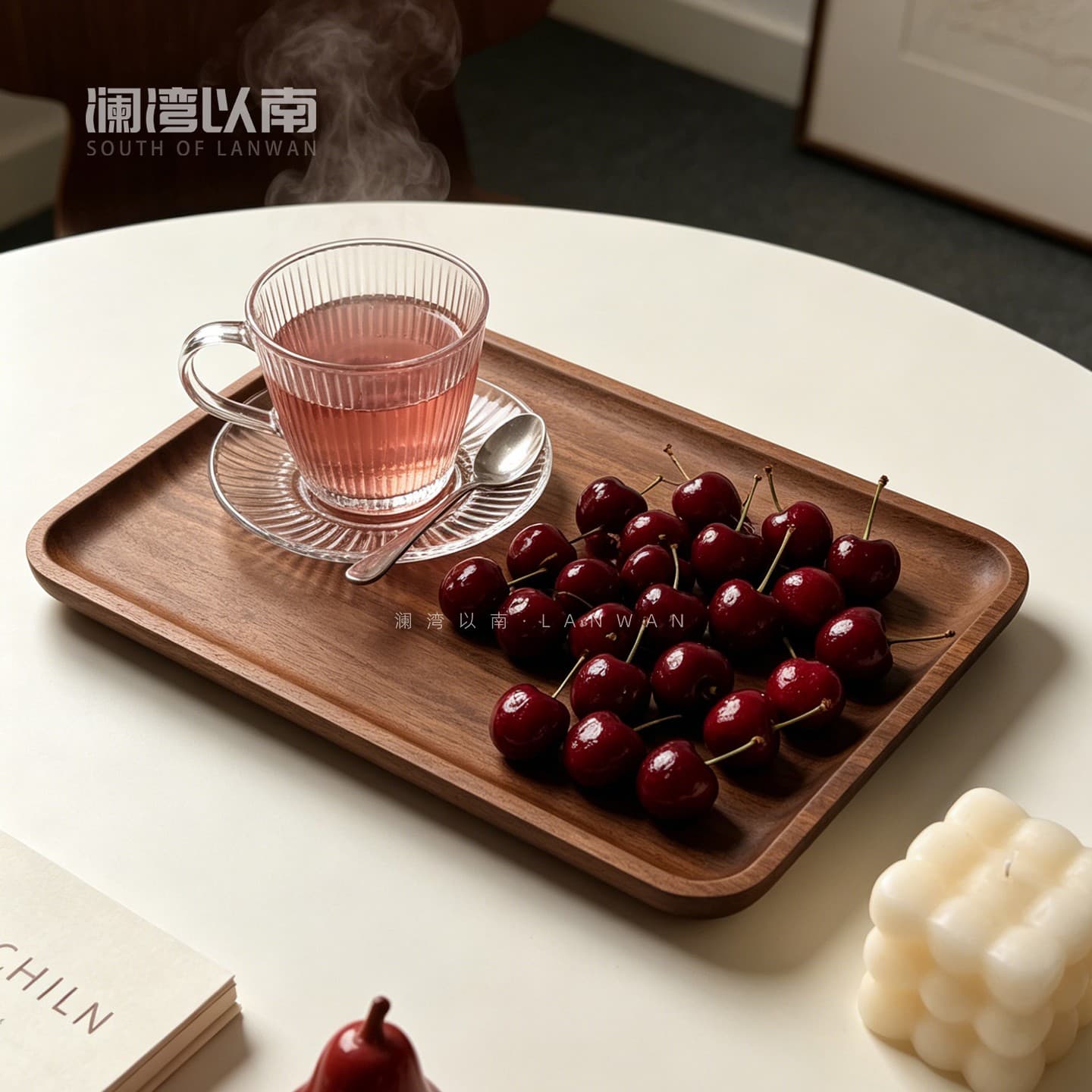 Wooden Rectangular Tray for Home Western Dining, Tea Cup Tray, Simple Restaurant Wooden Storage Tray, Home Tea Tray
