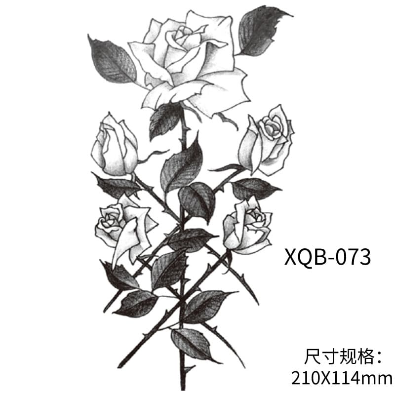 New Small Full Arm Waterproof Tattoo Sticker Black White Color Animal Tattoo Men Women Half Arm Realistic Temporary Tattoo Sticker