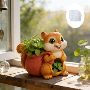 Printed Squirrel Cement Aromatherapy Plaster Cup Mold DIY Resin Storage Cup Flower Pot Decoration Silicone Mold