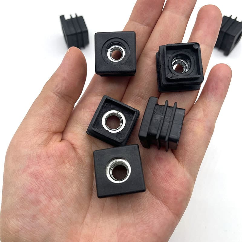 6-Tooth 8-Tooth 20mm Square Nut Plug Plastic Adjustable Tube Plug Adjustable Wheel Sleeve Adjustable Foot Pad Nut Tube Plug