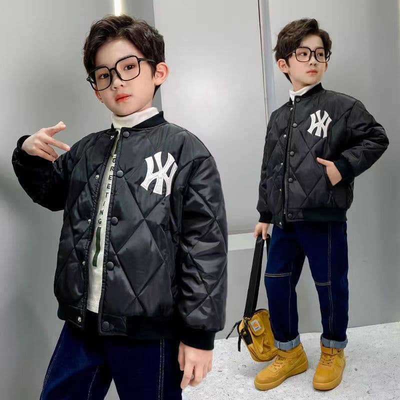 Boys' Cotton Coat Jacket Stylish 2026 New Trendy Baby Padded Autumn Winter Kids Quilted Baseball Jacket Fashion