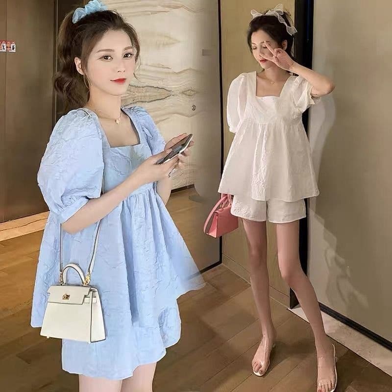 2026 Summer New Stylish Maternity Outfit Set, Fashionable Casual Top and Belly Support Pants for Going Out