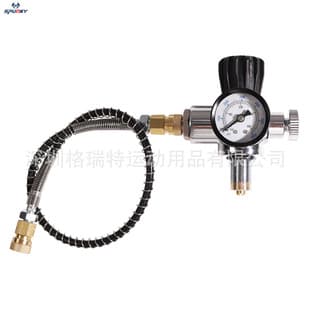 M18 Diving Valve 24 Inch Hose with 6000psi/400bar Dual Display Pressure Gauge Fire Diving Cylinder Head