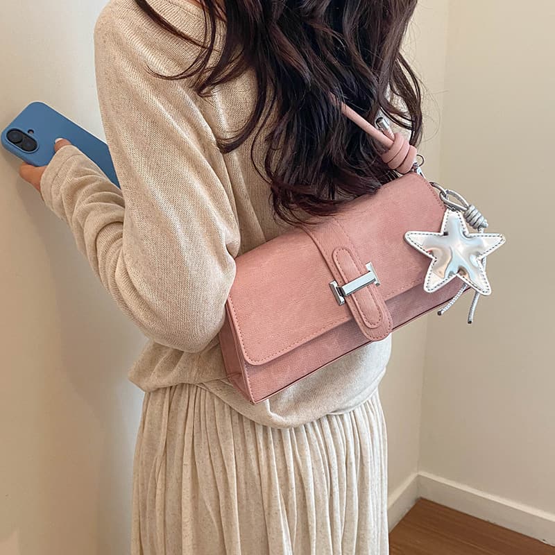Cross-Border Foreign Trade Underarm Baguette Bag 2026 Summer New Style Women's Bag Trendy Shoulder Bag Crossbody Bag
