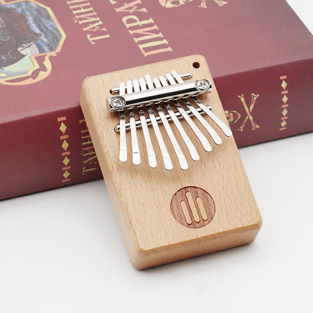 Beech Wood 9-Note Mini Thumb Piano Crystal Kalimba Musical Instrument Wholesale