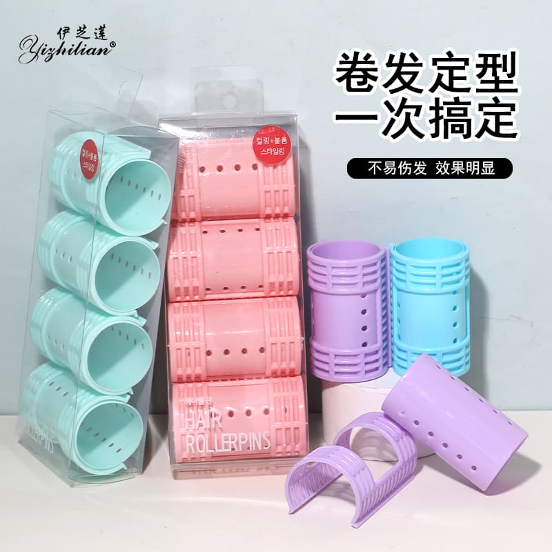 Boxed air bangs curler, hair barrel with toothed curling iron, double-button curling barrel, curling tools