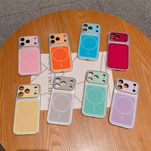 Two-Tone Magnetic Phone Case For iPhone 17 ProMax Apple 16/15/14 Full Coverage Hard Shell Anti-Drop Simple