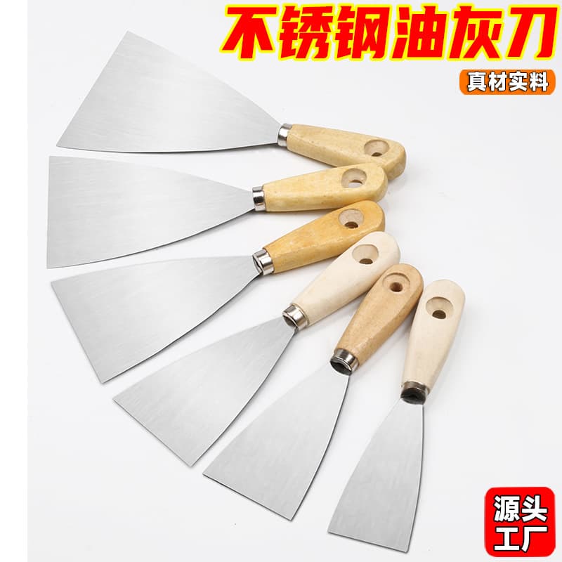 Stainless Steel Putty Knife Scraper for Wall Filling, Smoothing, Cleaning, and Silica Mud Removal