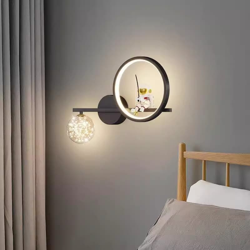 Nordic Wall Lamp Living Room Background Wall Lamp Bedroom Bedside Lamp Corridor Aisle Lamp Children's Room Wall Lamp Cartoon Astronaut