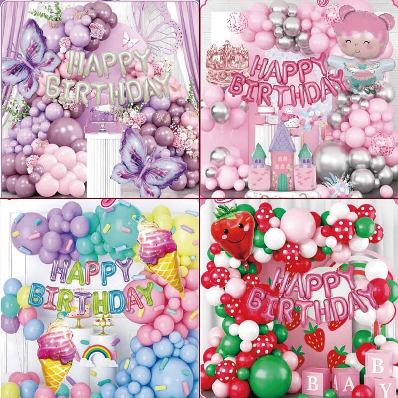 Birthday Balloon Set for 1st Birthday Theme Party Background Wall Decoration Supplies 123450 Years Old Premium Look