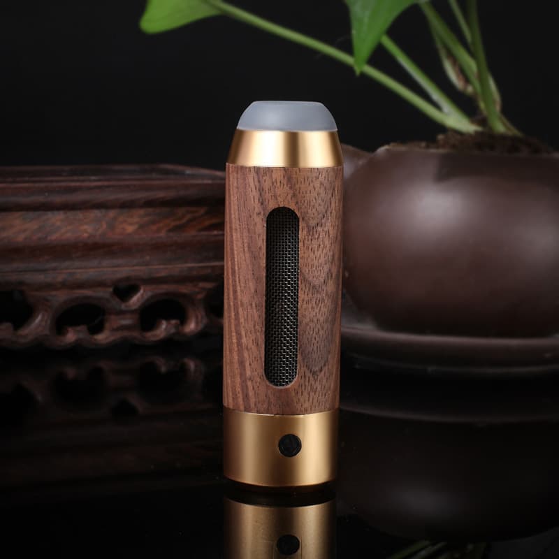 Factory Direct Car Ashtray, In-Car Ash-Free Smoking Tool, Lazy No-Tap Walnut Portable Ashtray