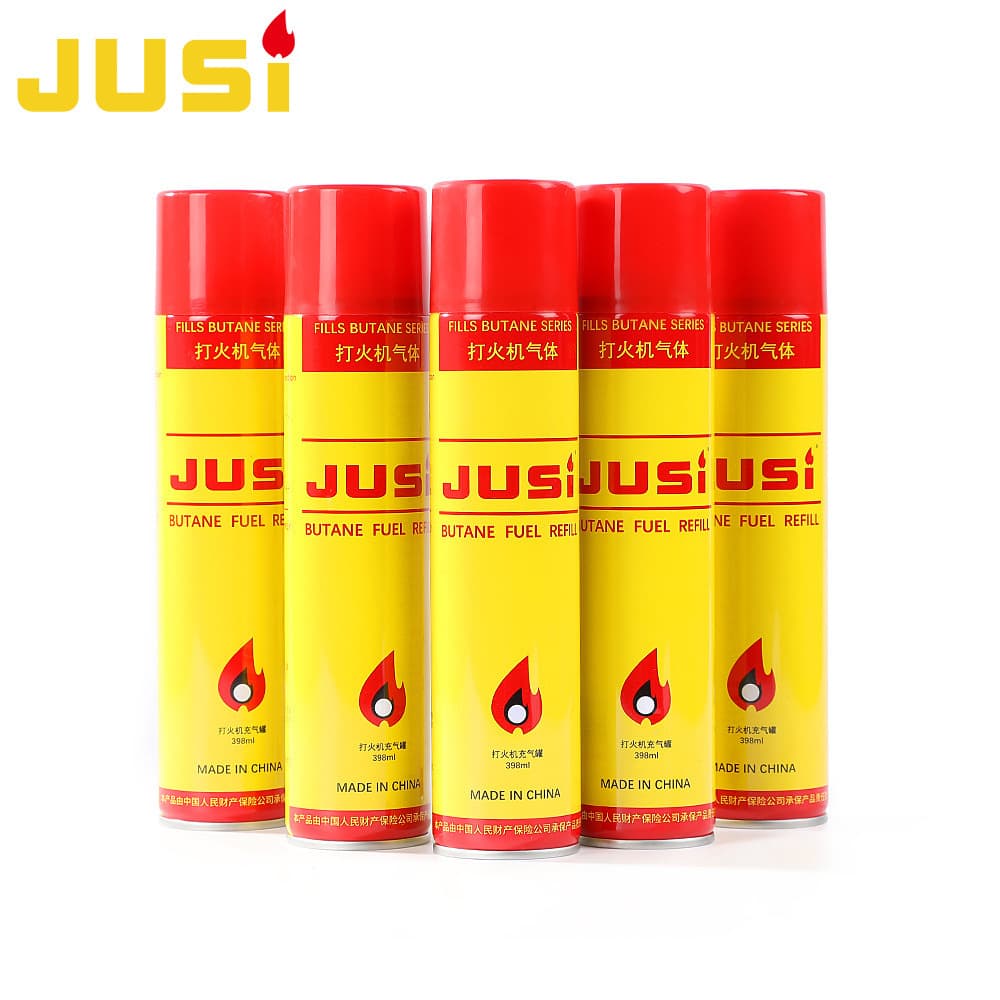JUSI high purity inflatable lighter gas direct butane gas portable sealed lighter accessories wholesale